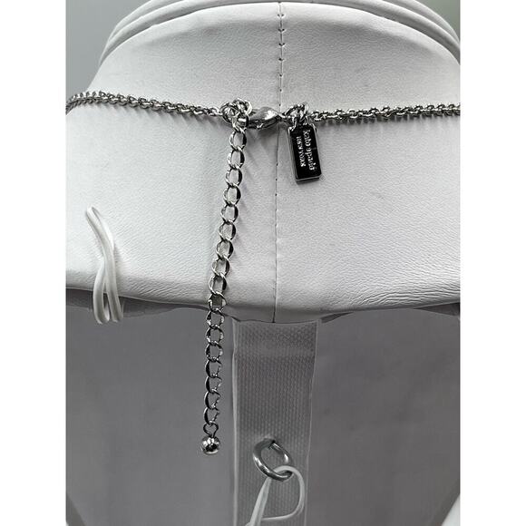 Kate spade Atomic Floral necklace 18" with extender black silver mirror finish - Picture 9 of 14